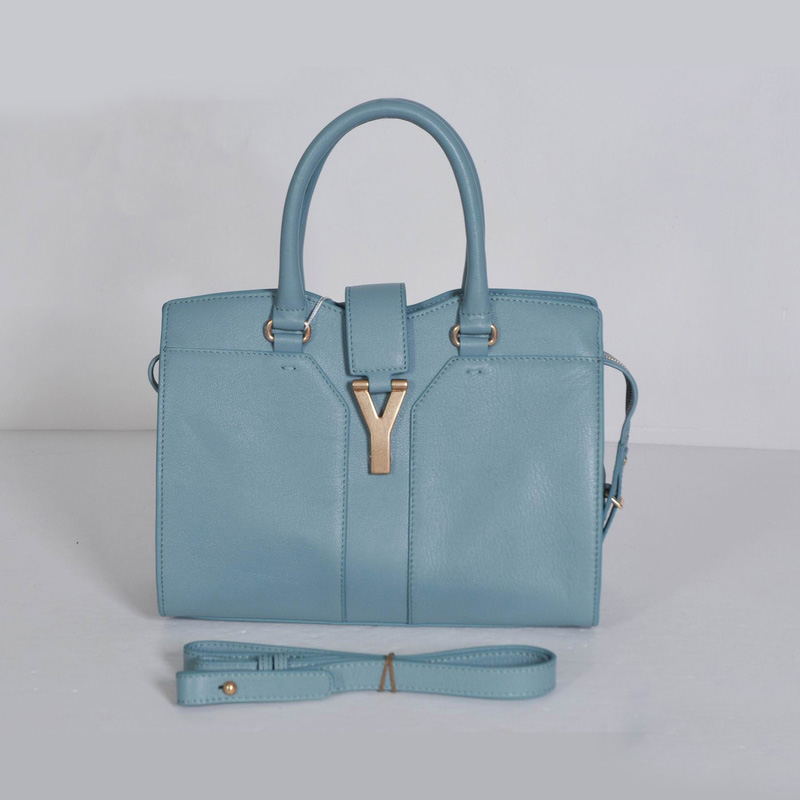 8220 YSL Cabas Chyc Piccola Borsa 8220 azzurro